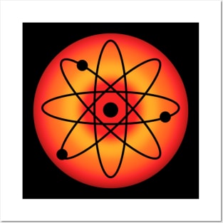 Atomic Red Background Posters and Art